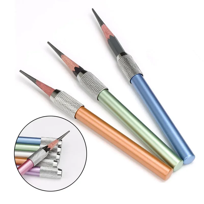 3/4/5/6/7/8pcs /set Pencil Extender Holder Adjustable Dual Head/ Single Head Sketch School Painting Art Writing Tool