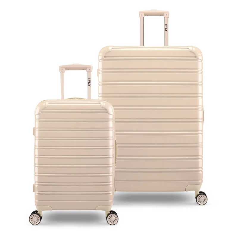 iFLY Hardside Luggage Fibertech 2 Piece Set, Champagne