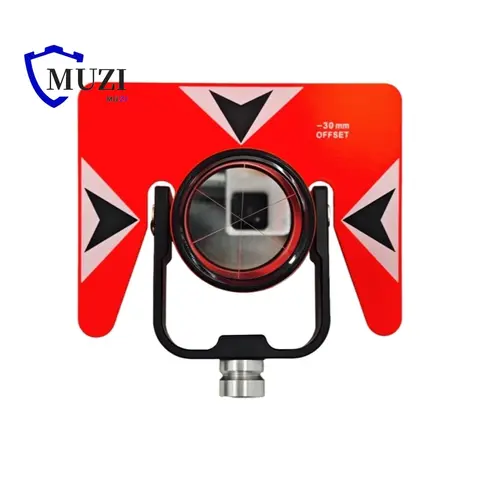 AK18 Red Single Reflective Prism, Surveying Reflector Prism for Nikon for Topcon Trimble for South Total Station with Soft Bag
