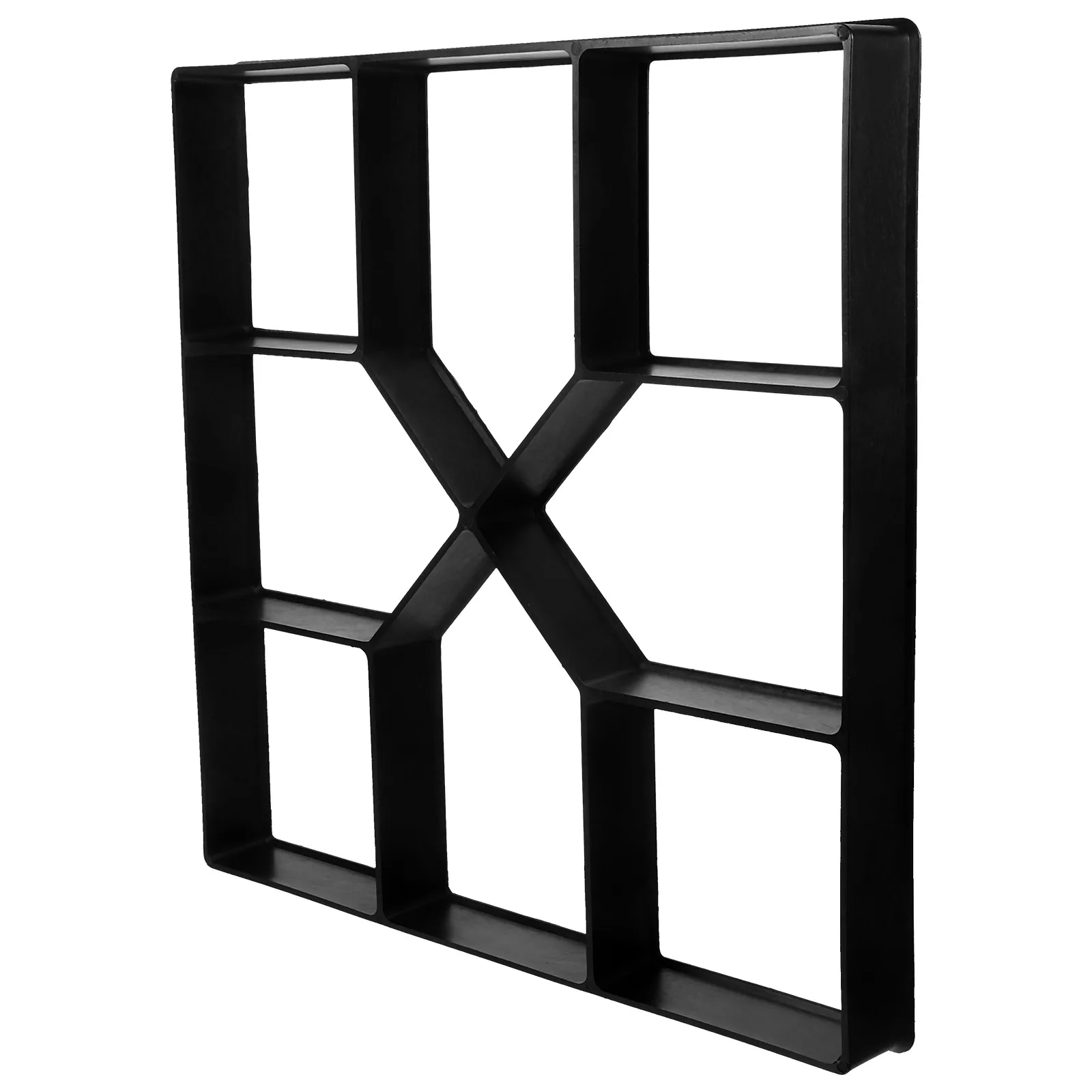 

Black Garden Pavement Mold DIY Plastic Concrete Stepping Stone Mold Durable Smooth Easy Bending for Balcony Garden Path