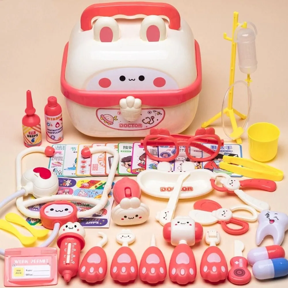 シミュレーション歯医者ボックス ドクターごっこ遊びキット 教育ゲーム ロールプレイングゲーム 子供用聴診器 ドクターセット