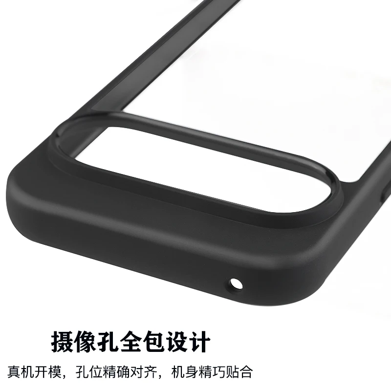 Untuk Google Pixel 10 Pro Casing Penutup Google Pixel 10 Pro XL Capa Tahan Benturan Bingkai Hitam Belakang Transparan Bening Fundas Pixel 10 Pro