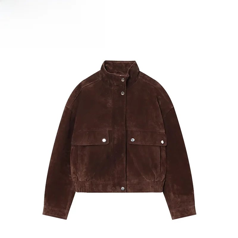 جايت نسائي خريفي من قماش الدنيم مع كيت مزخرف من قماش البوليستر فضفاض مناسب للإغلاق بسحاب رفيع عادي #1