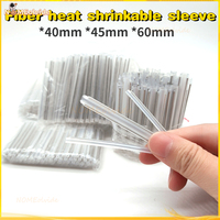 200pcs/lot 40mm 45m 60mm Fiber Optic Fusion Protection Splice Sleeves Heat Shrink Tube Optic Hot Melt Tube For Drop Cable