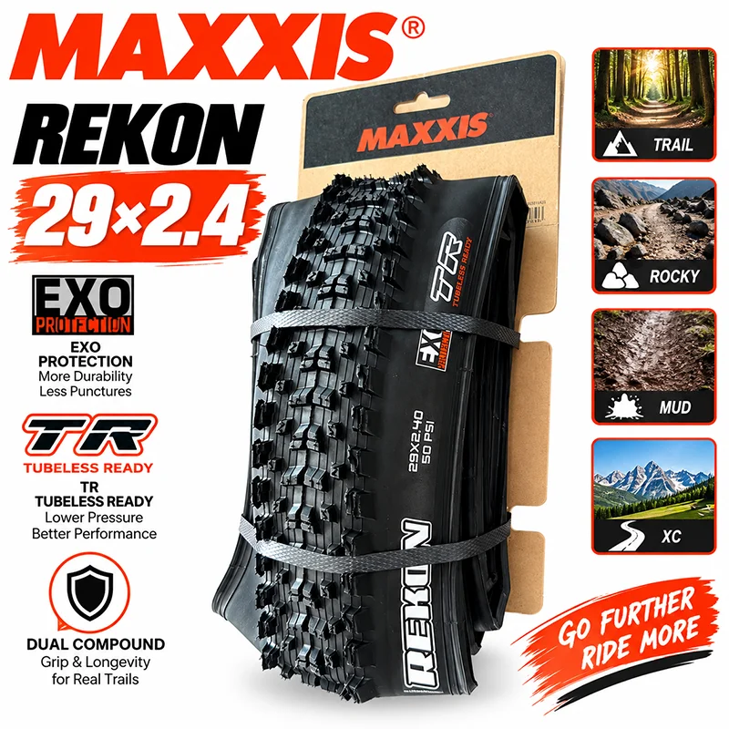 Maxxis Tubeless Rekon Race Exo Tr (m355ru) faltbarer Reifen von Fahrrad MTB Mountainbikes 29x2,35/Tubeless Reifen 29 Fahrrad reifen – Detail 27