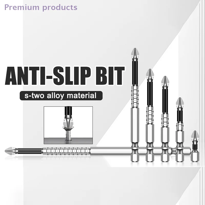 K5 Non-slip High Hardness Bit S2 Strong Magnetic 5A Black Non-slip Cross Head Electric Drill Electric Screwdriver Bit