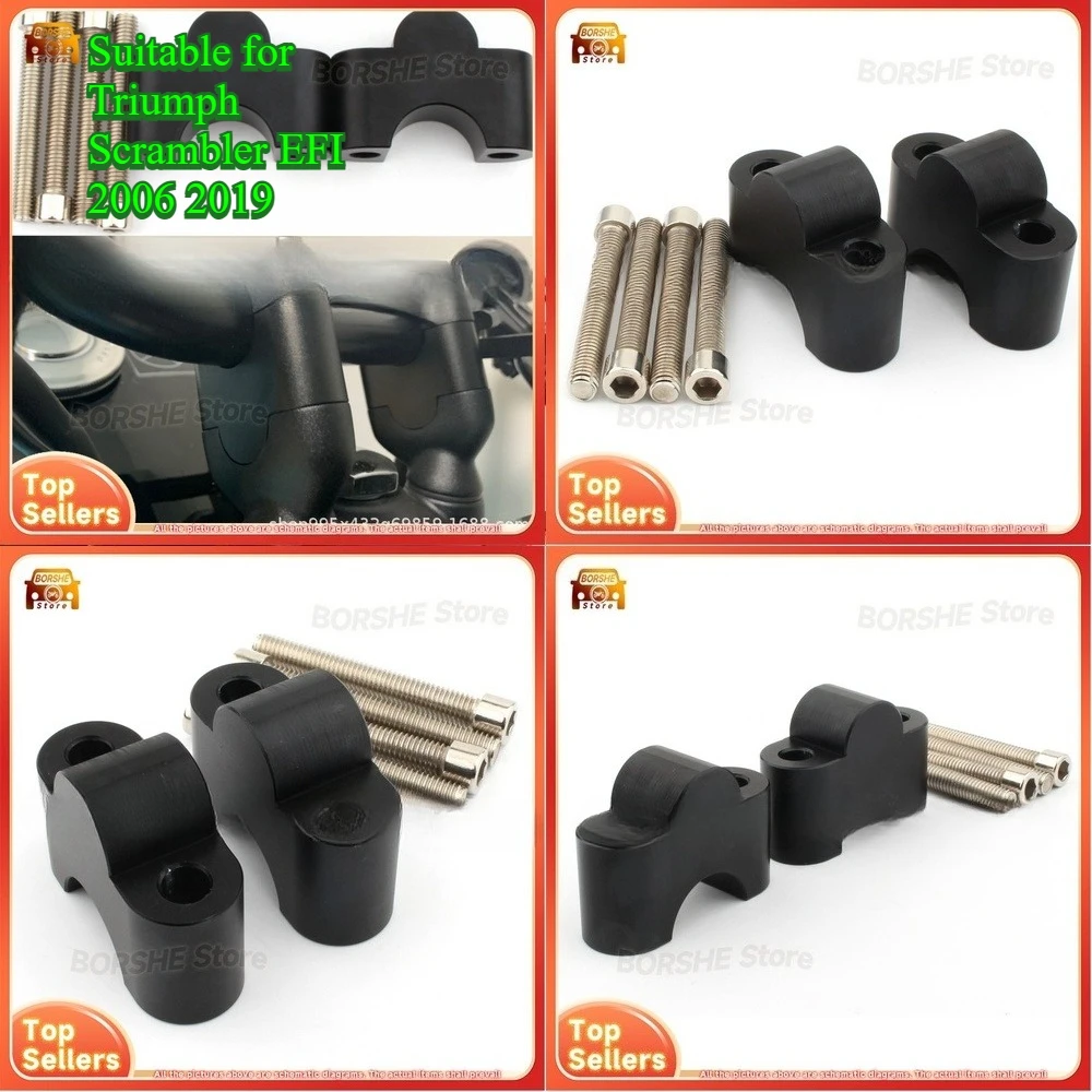

2026 Motorcycle Handlebar Riser Kit Suitable for Triumph Scrambler EFI 2006 2019 Adjustable Handlebar Mount for Universal