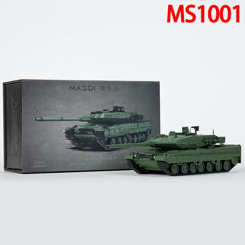 MASSDI 1/64 Leopard 2A6 Main Battle Tank Alloy Military Model Car
