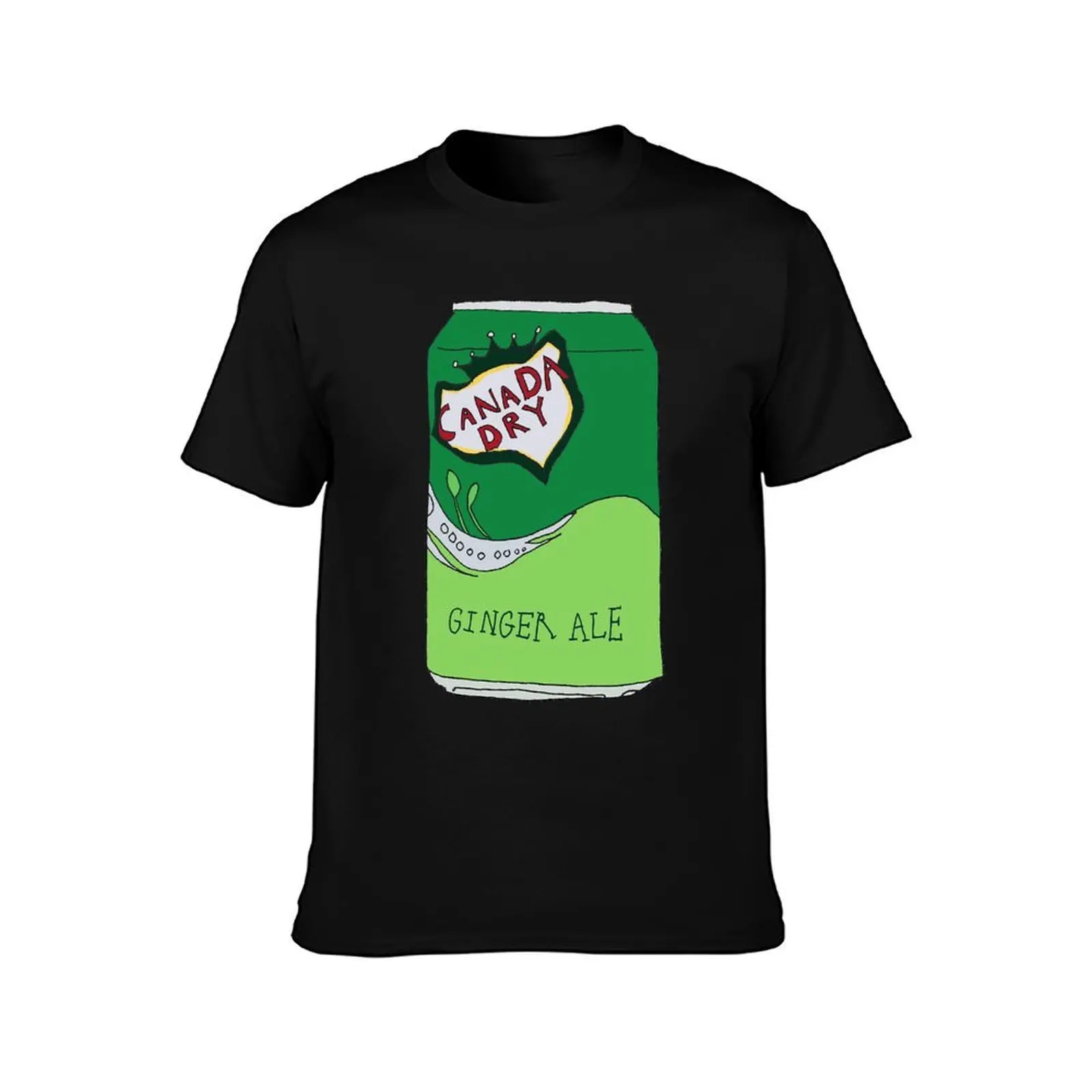 Ginger Ale Soda Can T-Shirt Big Size Loose Fit Tee Shirt T-Shirt