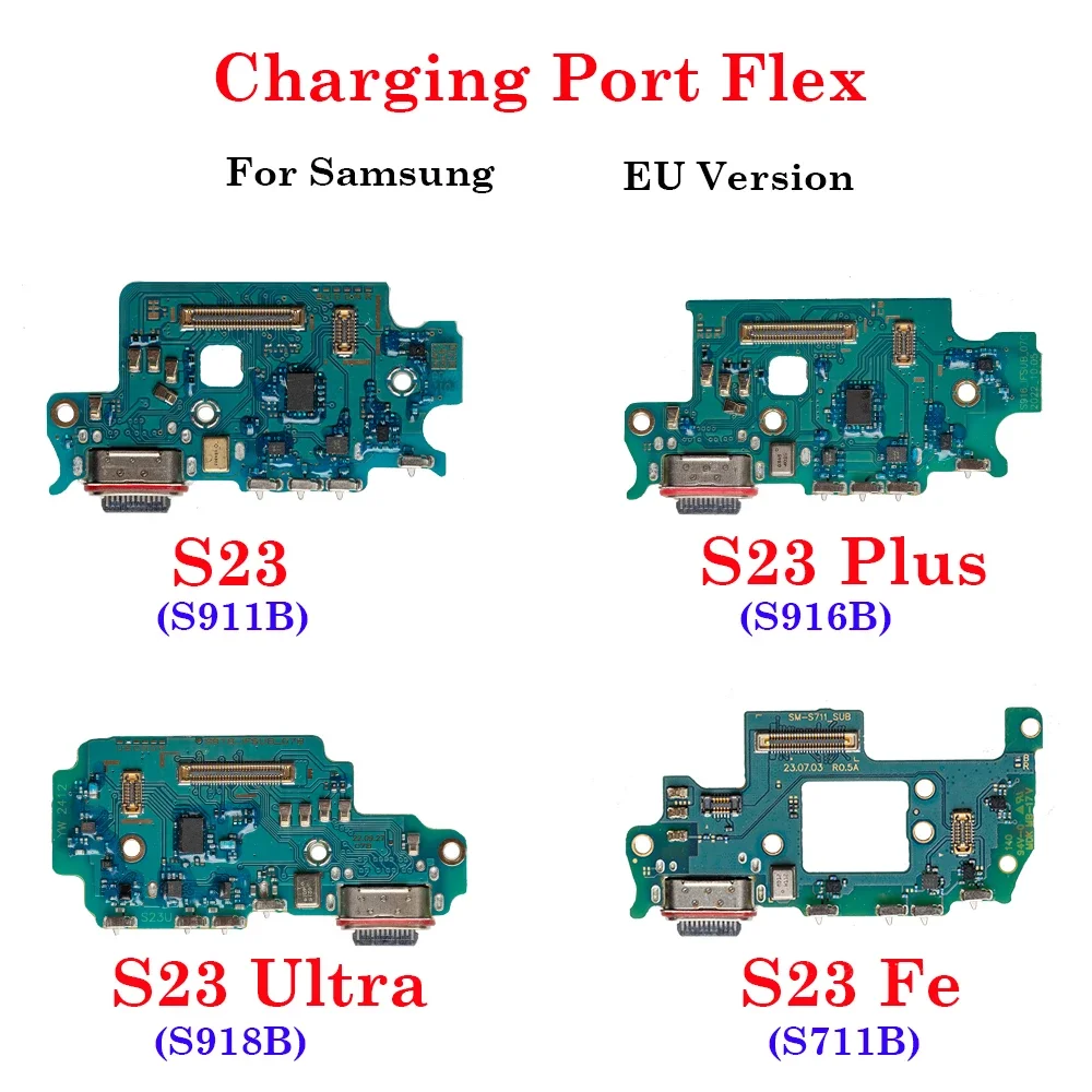 

Pop-брендовый USB-разъем для док-станции, порт для зарядки для Samsung Galaxy S23 Plus Ultra S23 FE S911B S916B S918B S711B, гибкий кабель для зарядного устройства