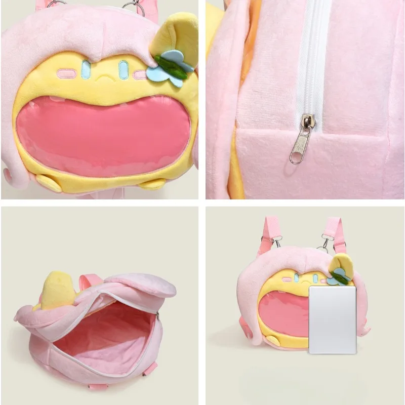 MINISO My Little Pony Itabag Cartoon Fluttershy Plush Translucent Backpack Girls Holiday Gifts Anime Peripherals Holiday Gifts