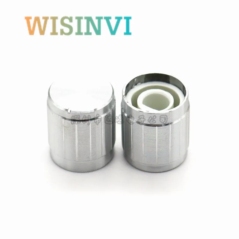 5PCS 15*16.5mm 알루미늄 합금 손잡이 전위차계 증폭기 볼륨 손잡이 캡 꽃 모양/D 모양 내부 구멍 6mm