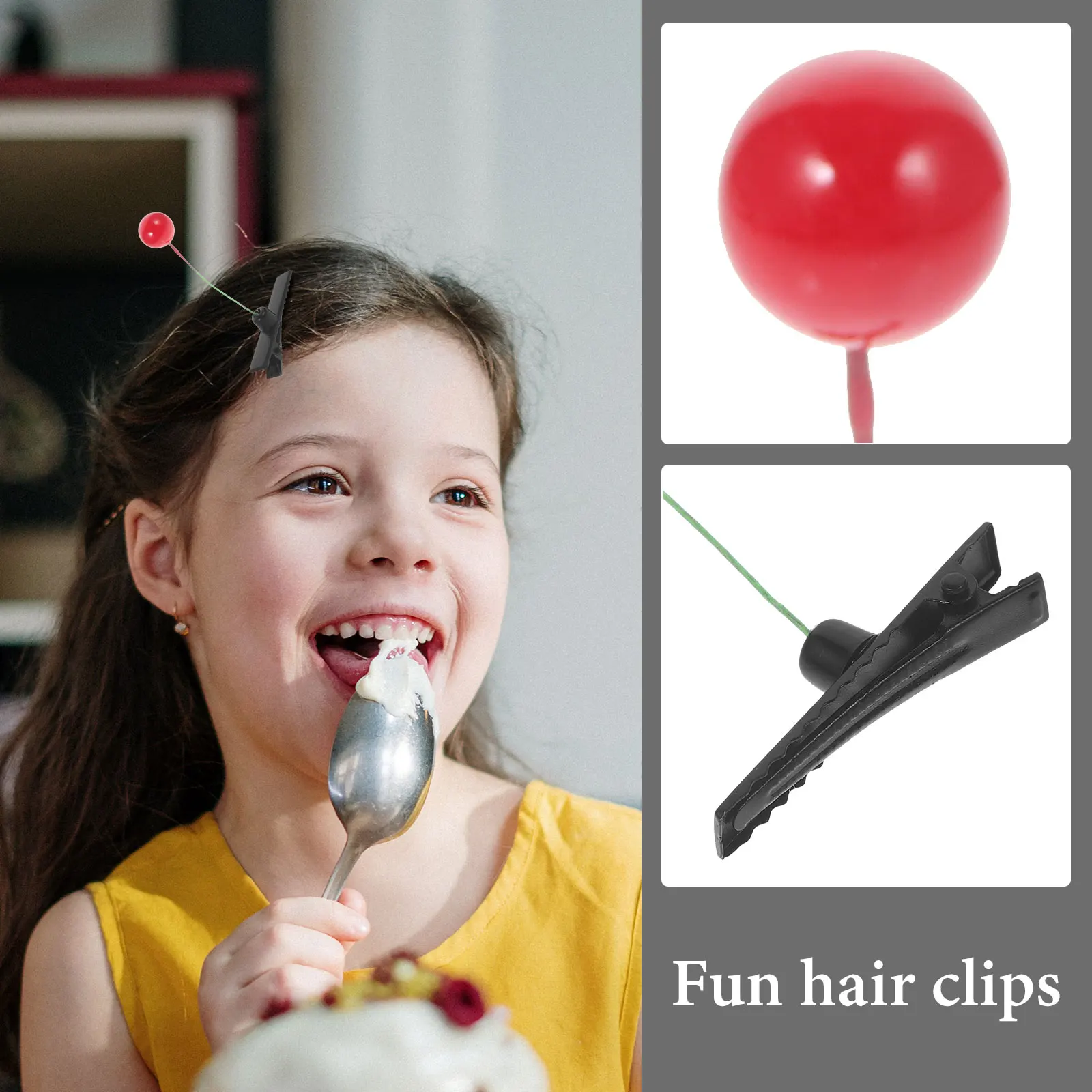 

40Pcs Cute Cherry Barrettes Fun Hair Accessories Adorable Spring Hair Clips For Teens