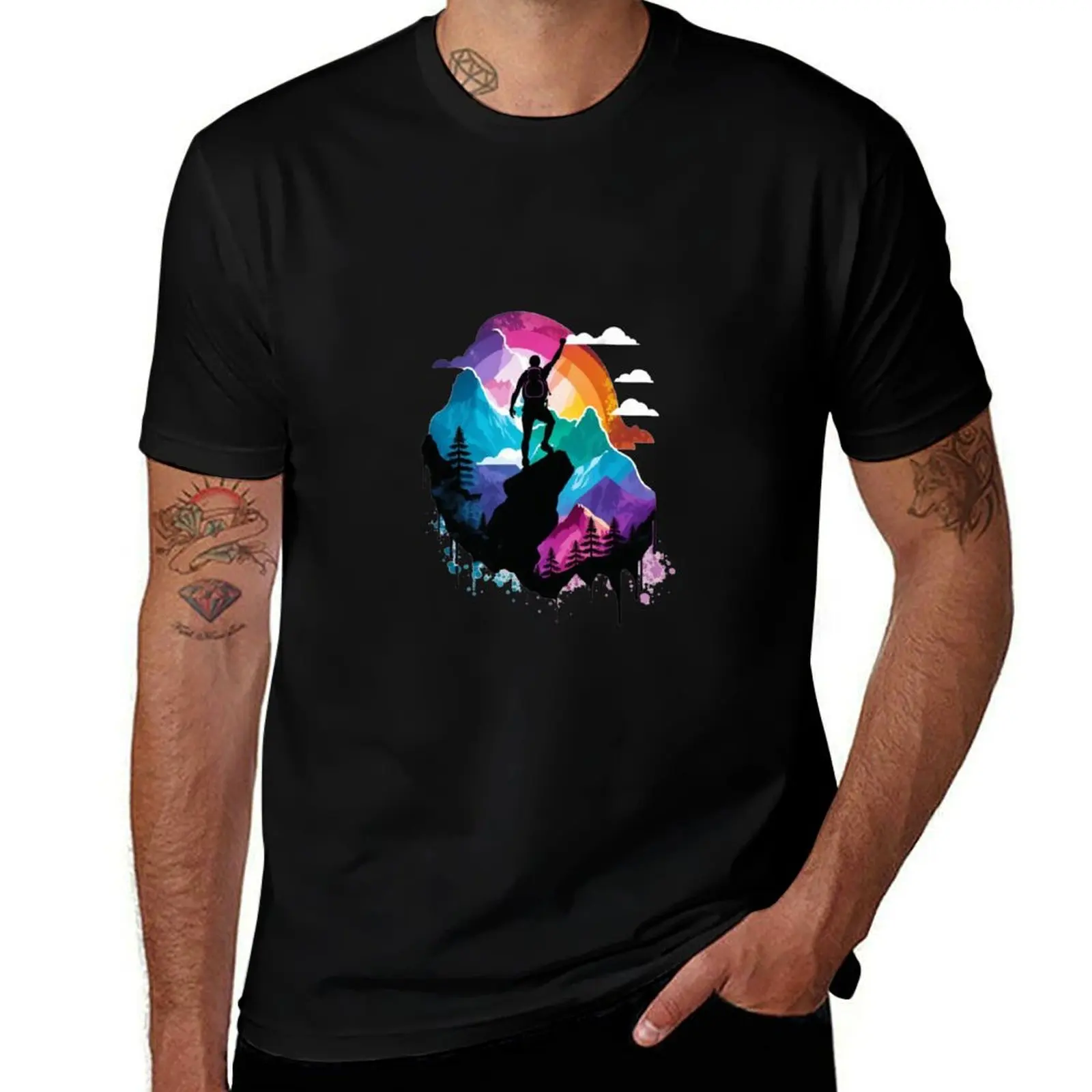 

Rainbow Pride Mountain Climber T-Shirt funny t shirts dark humor T-Shirt