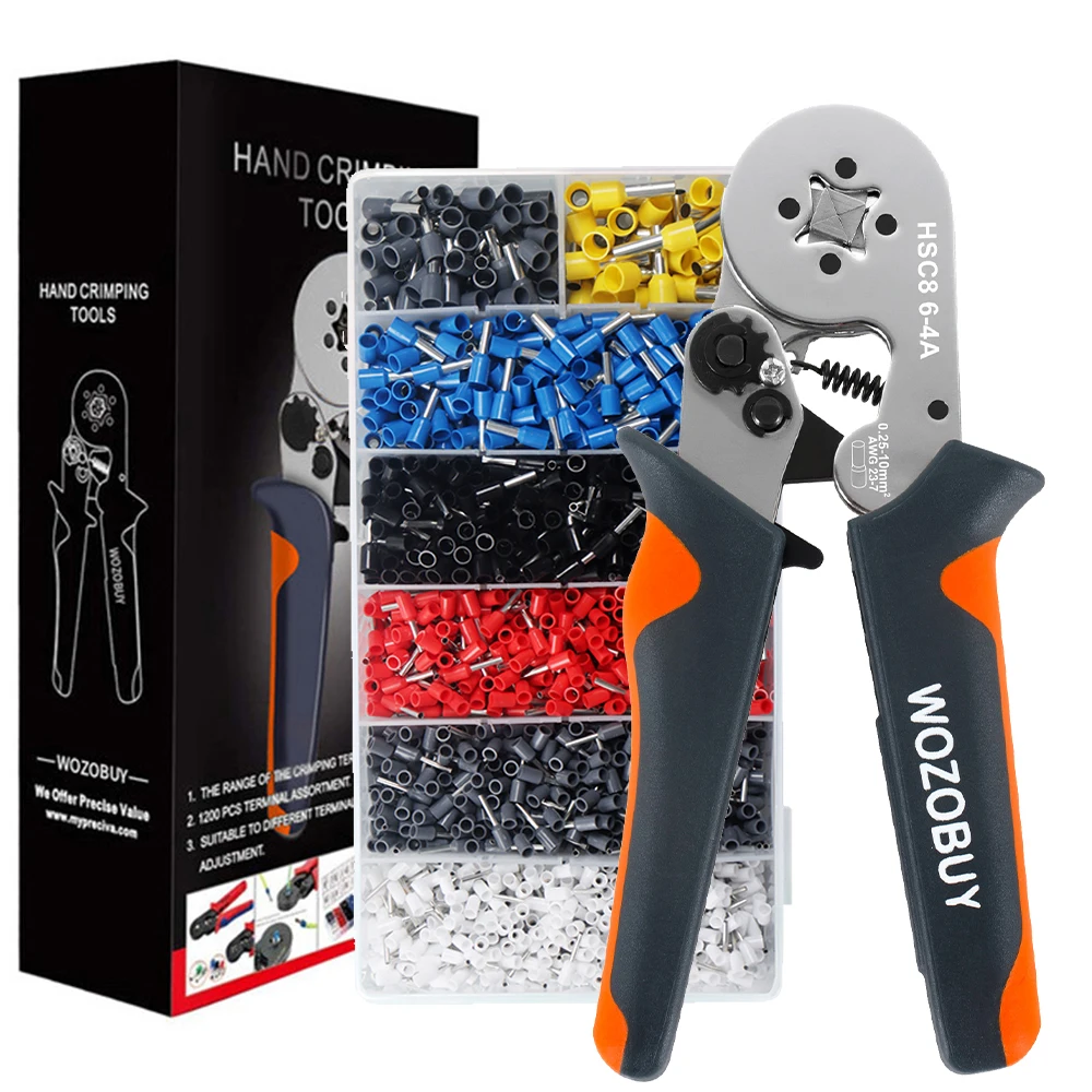 Beentje Mouwen Terminal Krimptangen Mini Elektrische Tang HSC8 6-4/6-6 (0,25-10mm2/0,25-6mm2) Draadverbinding Reparatie Klem