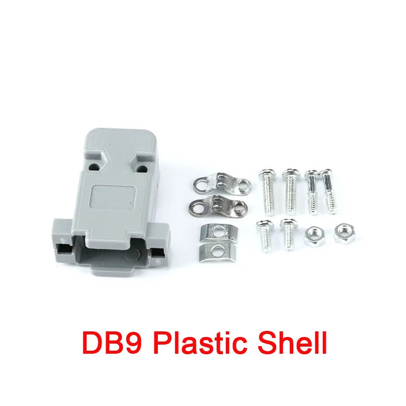 5Pcs-1pc DB9 DB15 DB25 DB37 Plastic Shell DB serial series shell DB9 Connectors
