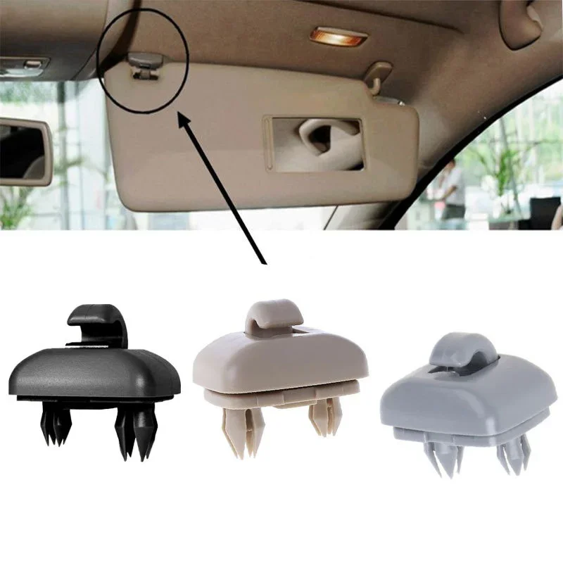 2Pcs Sun Visor Hat Hook Fixing Clip Fit Audi A1 A3 A4 A5 Q3 Q5 S3 S4 S5 TT Allroad Car Interior Replacement Accessory