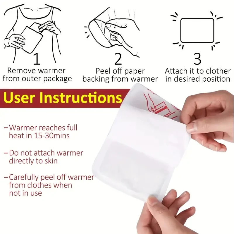 Ski Warm Stickers Warm Baby Stickers Long Lasting Disposable Heating Pack Body Warmer Patch Self-heating Palace Warming Patches