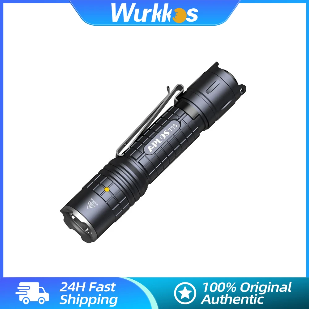 T13 Tactical Flashlight 18650 EDC 1300LM Powerful Rechargeable SST40 LED Work Light IP68 Self Defense Camping Outdoor Lighting