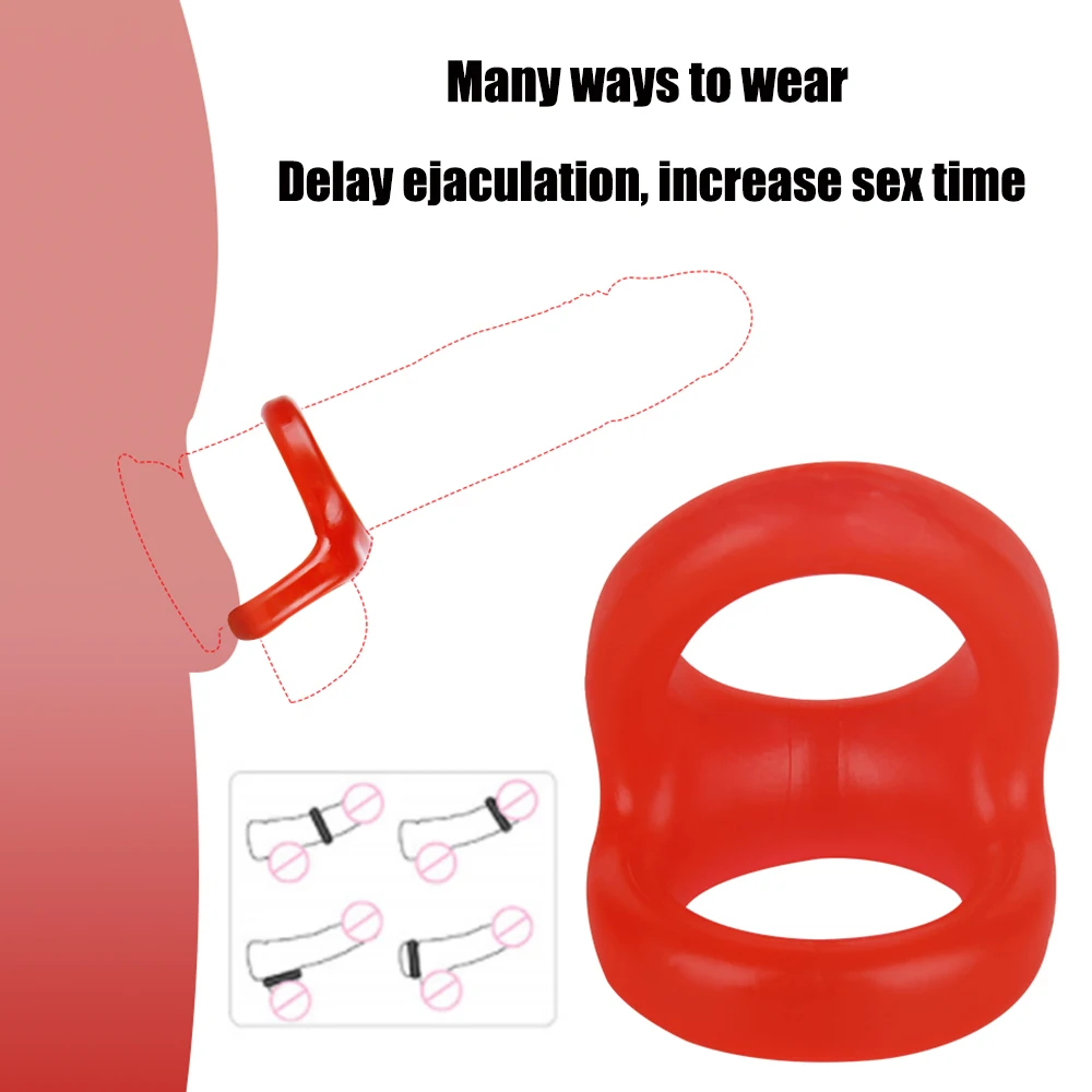 Reusable Penis Ring Soft Stretchable Penis Rings Penis Enlargement Sexy Erection Delayed Ejaculation Cock Ring Sex Toys for Men