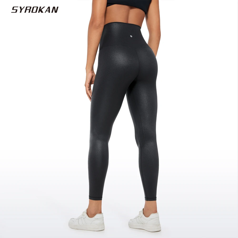 SYROKAN Super High Waisted Butterluxe Yoga Pants 25 Inches - Buttery Soft Workout Leggings for Women Over