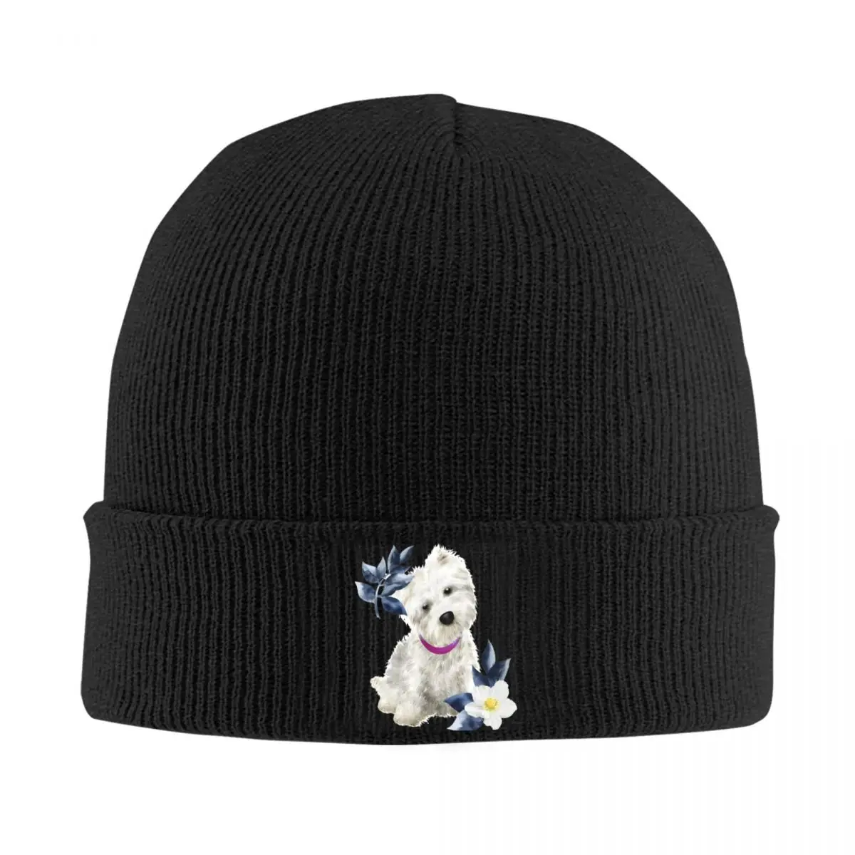 Westie West Highland White Terrier Dog Bonnet Hats Beanie Hats Custom Skullies Beanies Spring Retro Female Male Kpop Warm Caps