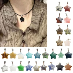 Star Pendant Star Charm Fashion Jewelry Accessory Natural Stone Material Jewelry Findings Perfect Gift for Women Girls