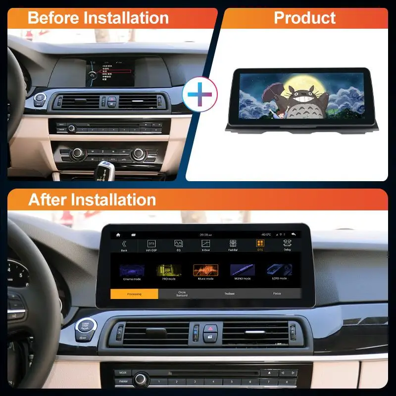 12.5 بوصة لسيارات X5/X6 E70 E71 نظام ملاحة GPS شاشة تعمل باللمس تدعم CarPlay Android Auto Bluetooth Dashboard