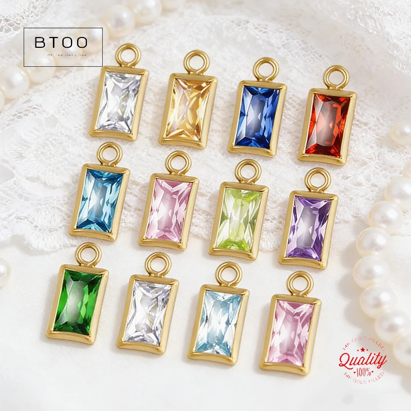 

3x5mm 14k Gold Filled Cz Drops, 3A CZ Bezel Drops, Cz Charm, Birthstone Drops, Bezel Setting With CZ DIY Jewelry Accessories