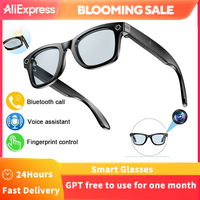 Smart Glasses With AI,Bluetooth Music Glasses With 140+ Translation,Anti-Blue Light Lenses,Camera Glasses For Travel Meeting
