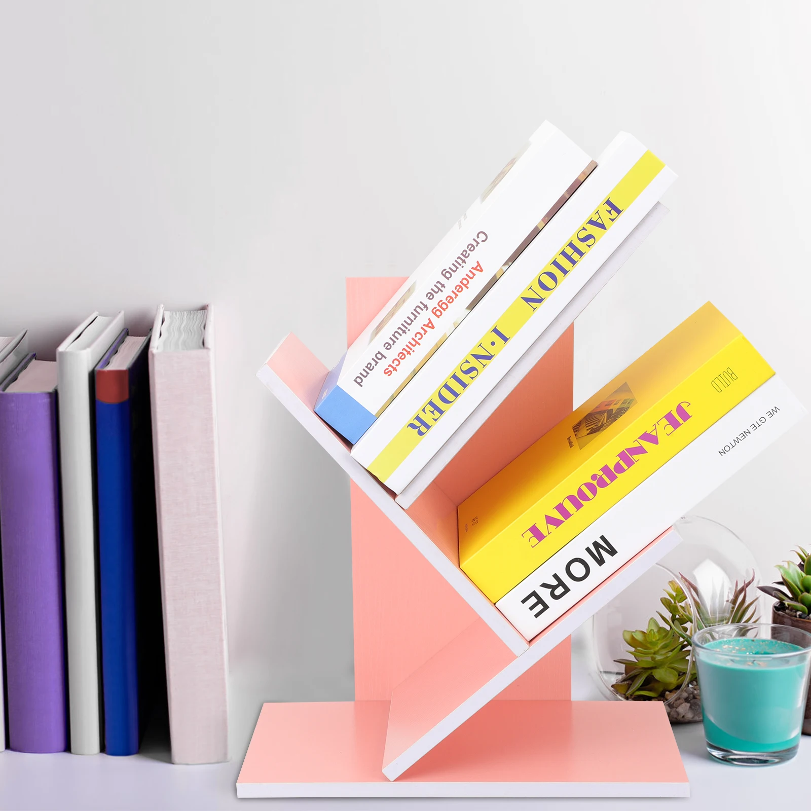 

Creative Tree Bookshelf Wood Storage Rack Desk ganizer Multi Office Book St Sturdy Material Fine Workmanship