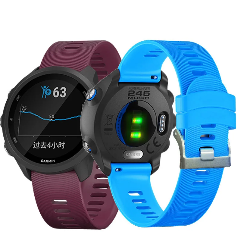 For Honor Magic 2 42mm/Watch SE E2 Smart Bracelet Band for Garmin Forerunner 245 645 Music 158 55 Watchband 20mm Silicone Strap