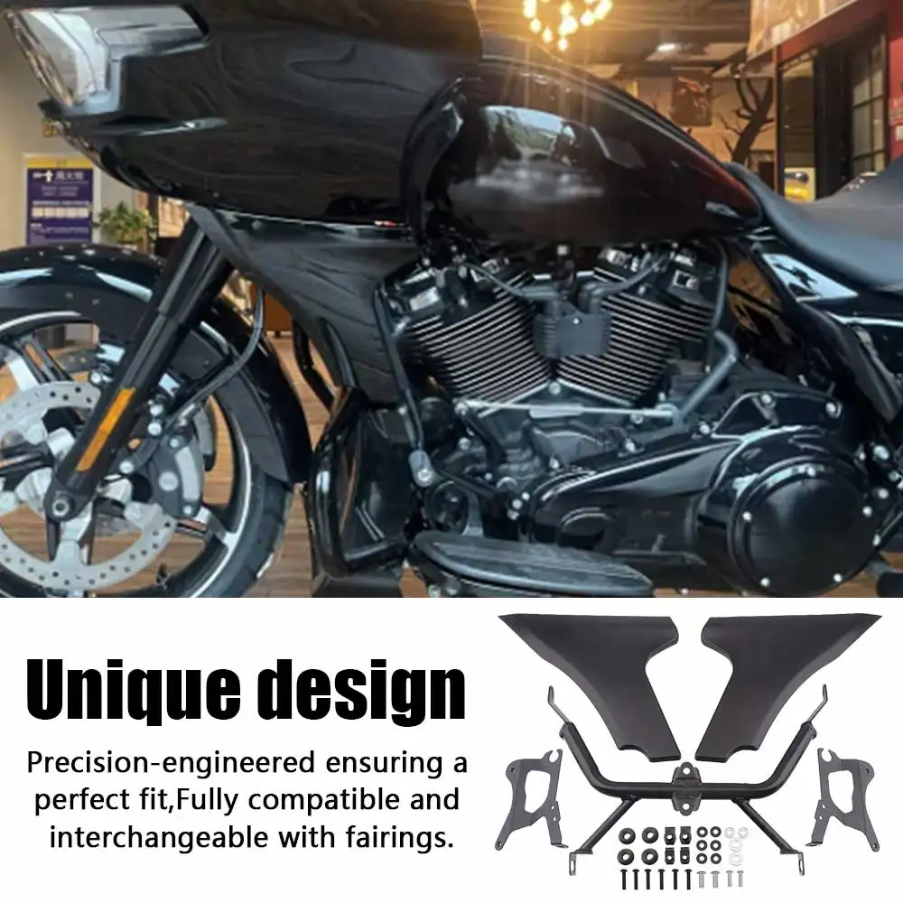 Motorcycle ABS Plastic Side Fairing Cover Panel with Bracket Kit For Touring Road Glide FLTRXSE 2023 FLTRX CVO FLTRXSTSE 2024