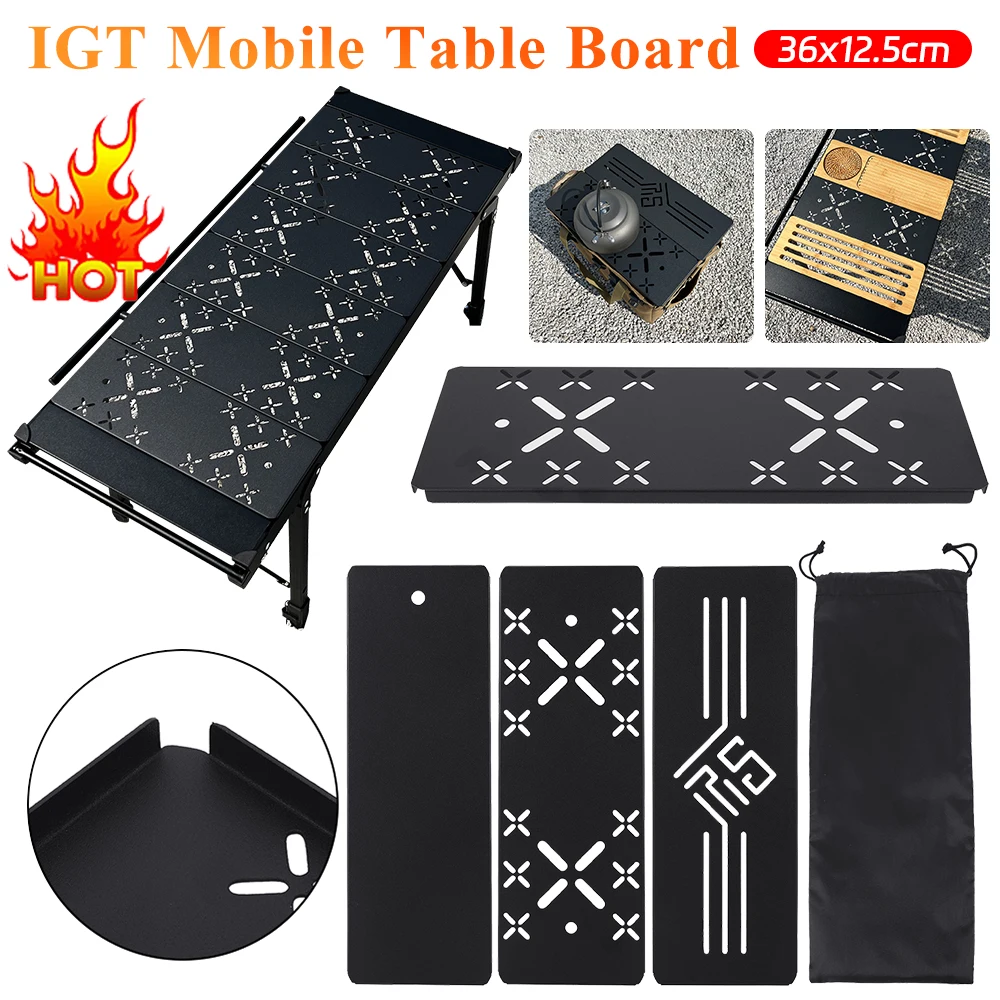 Camping IGT Table Board Spider Stove Table Board Camping Equipment Camping Table Unit Storage Bag Included for SOTO Spider Stove