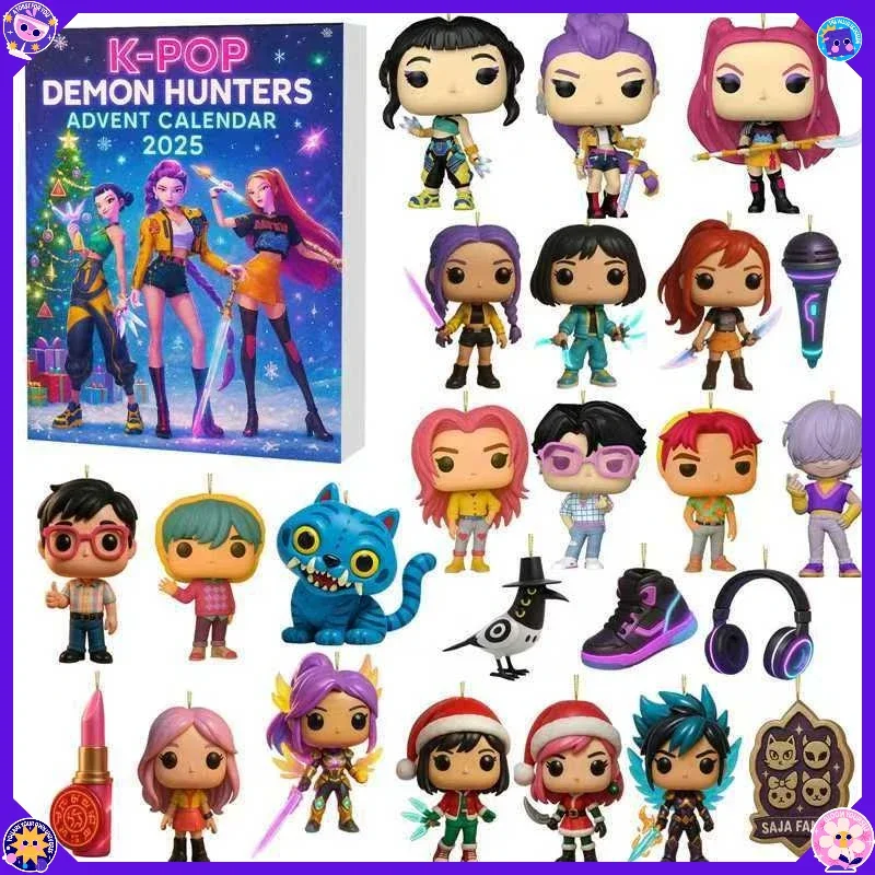 # + Acryl Demon Hunter Kerstboom Ornament Kpop Stijl Advent Blind Box Leuke Gothic Vakantie Decor Voor Tieners En Vrouwen Gift