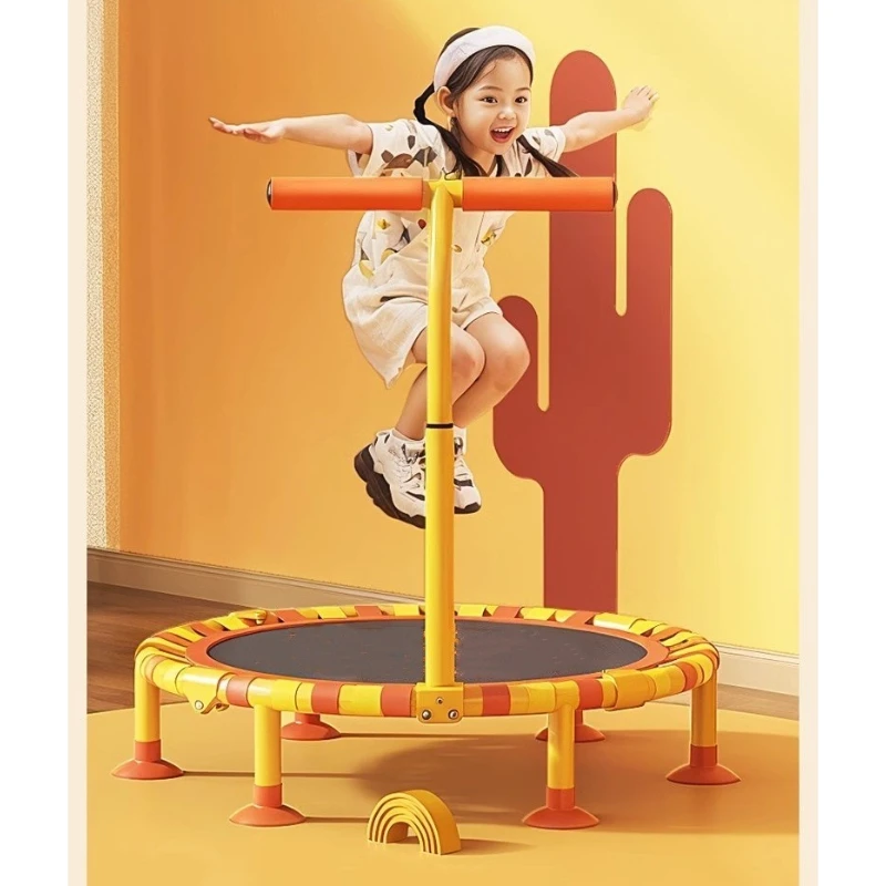Portable Indoor Trampoline for Adults, Home Use Bounce Bed, Interactive Fitness Equipment for Body Building，Trampolines，Fitness
