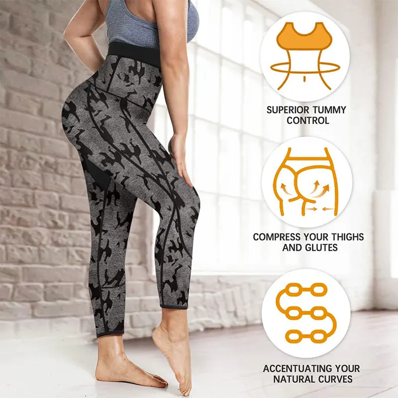 سراويل رياضية للنساء ، ضغط عالي الخصر ، ليغنغز تخسيس ، تمرين ، حراري ساخن مع جيب فريد ، منفرج قابل للتنفس