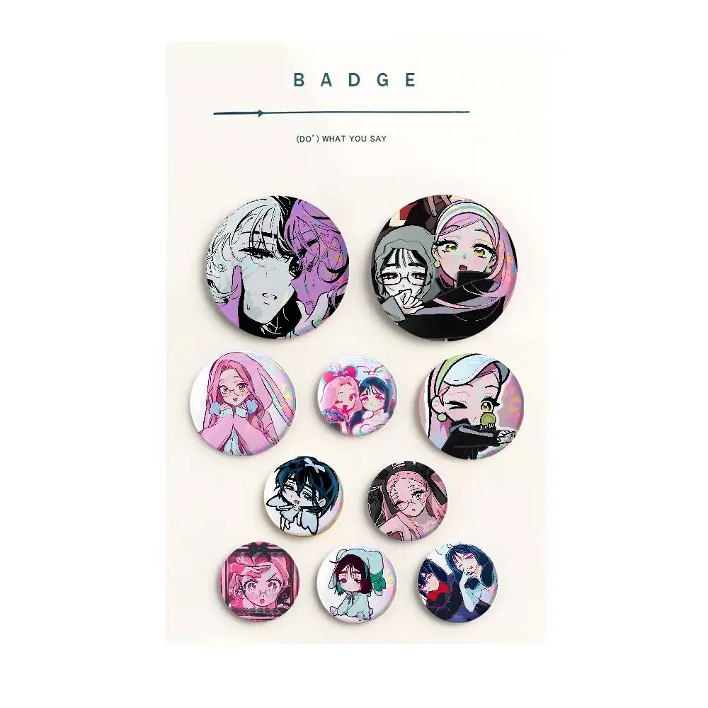 Mizi Sua Ivan Icons Fashion Button Badge Pin Set Cool Anime Game Cartoon Music Design Brooch for Backpack Clothes
