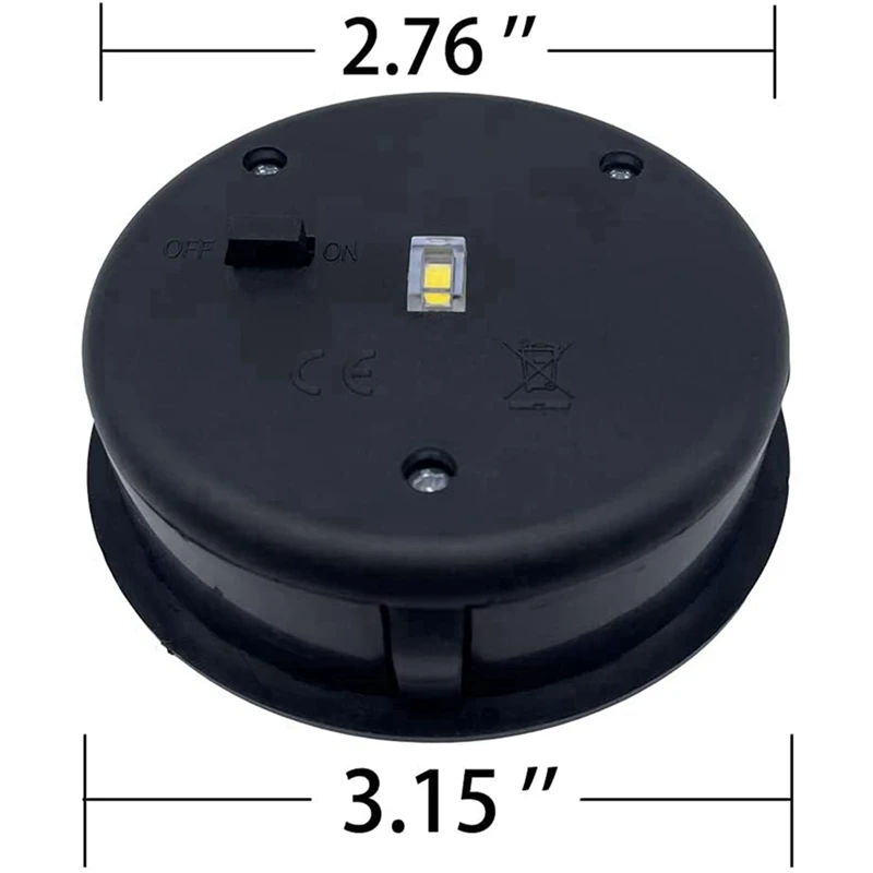 6 Pack Solar Lights Replacement Top For Lanterns, Waterproof Round Solar Lanterns Replacement Accessories(3.15 Inch)