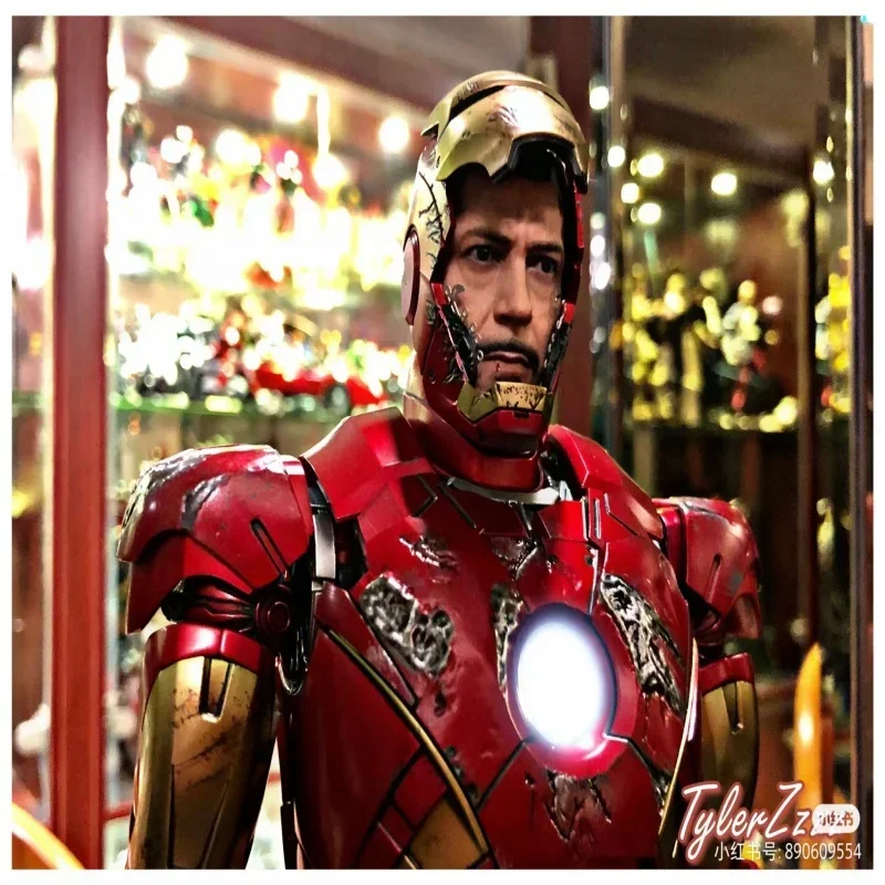 

Ht Original Hot Toys Mms500-d27 1/6 Marvel Avengers Alloy Iron Man Mk7 1/6 Anime Action Figure Collection Model Toys Kid Gifts