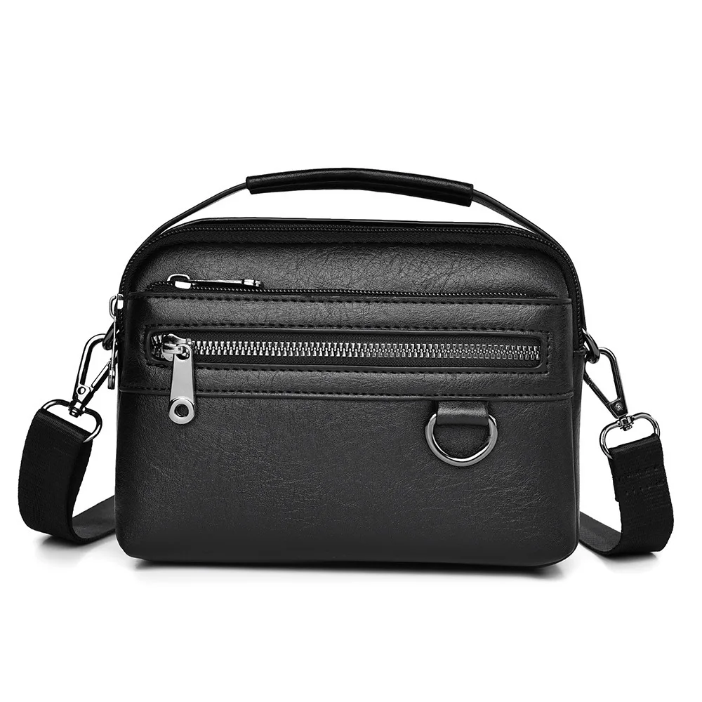 Brand Men Shoulder Bag Pu Leather Luxury Vintage Handbag Business Messenger bag for Man 2026 Small Square Male Crossbody Bags 가방
