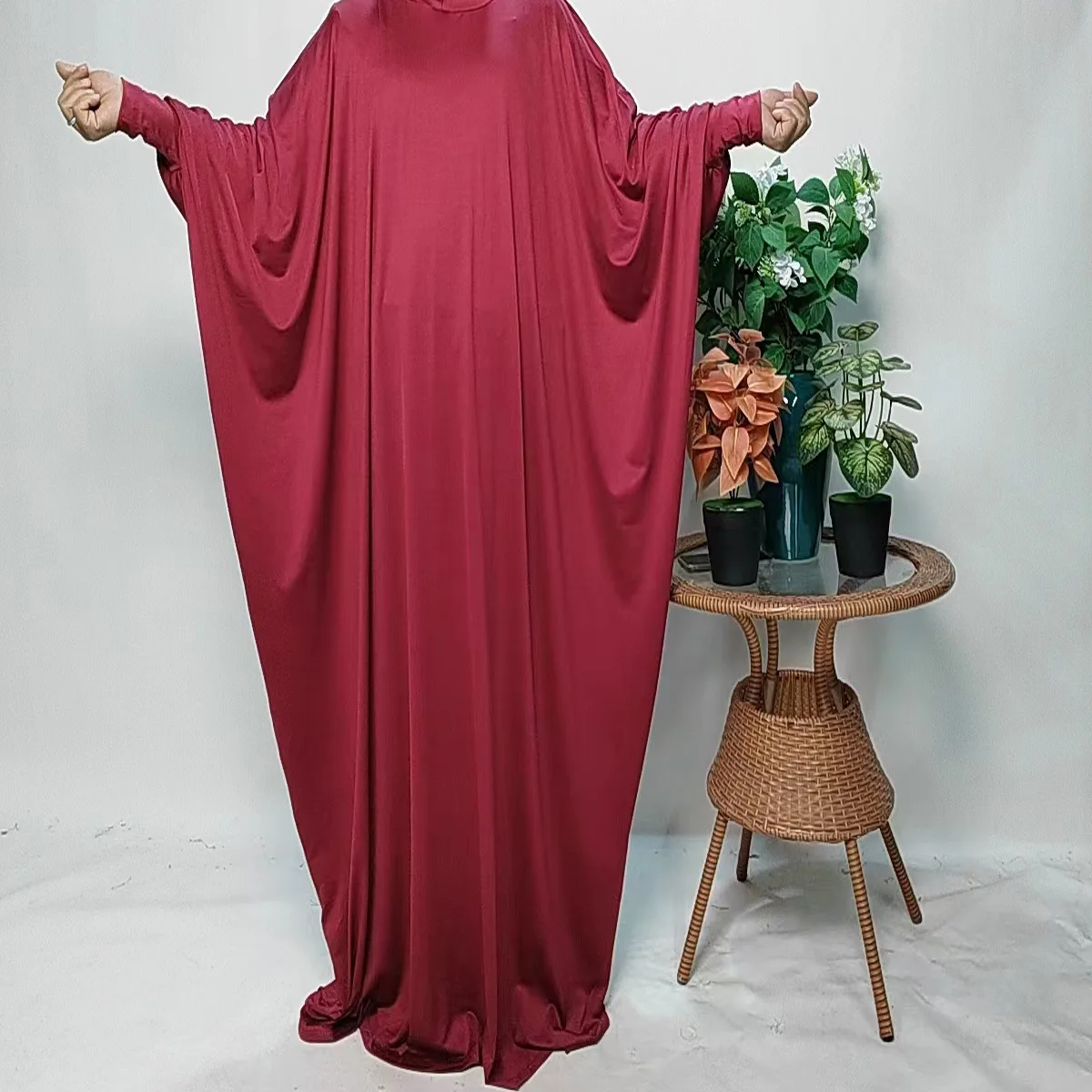 Moslim Eendelig Gebed Hijab Jurk Vrouwen Capuchon Abaya Volledige Cover Islam Dubai Bescheiden Gewaad Gebedskleed Plus Size Abaya