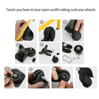 1 Pc Universal Suitcase Wheel Trolley Travel Flexible Mute Luggage Suitcase Swivel Wheel Replacement Repair Accessory 2