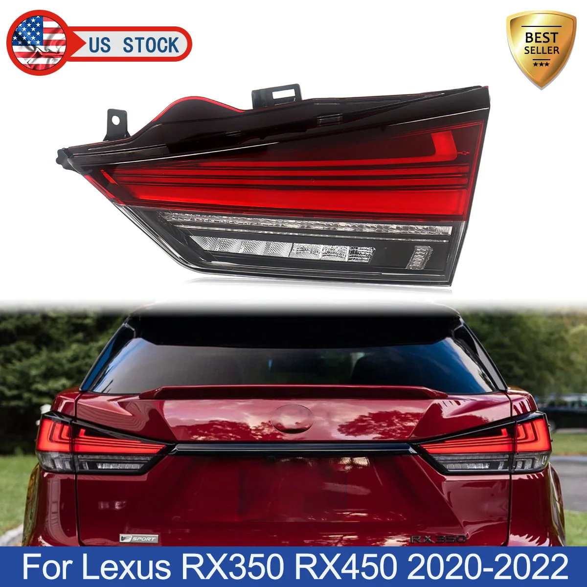 

Задний фонарь внутренний для Lexus RX350 RX450 RX450hL RX350L 2020 2021 2022, правый задний фонарь, светодиодный задний фонарь, стоп-сигнал, замена