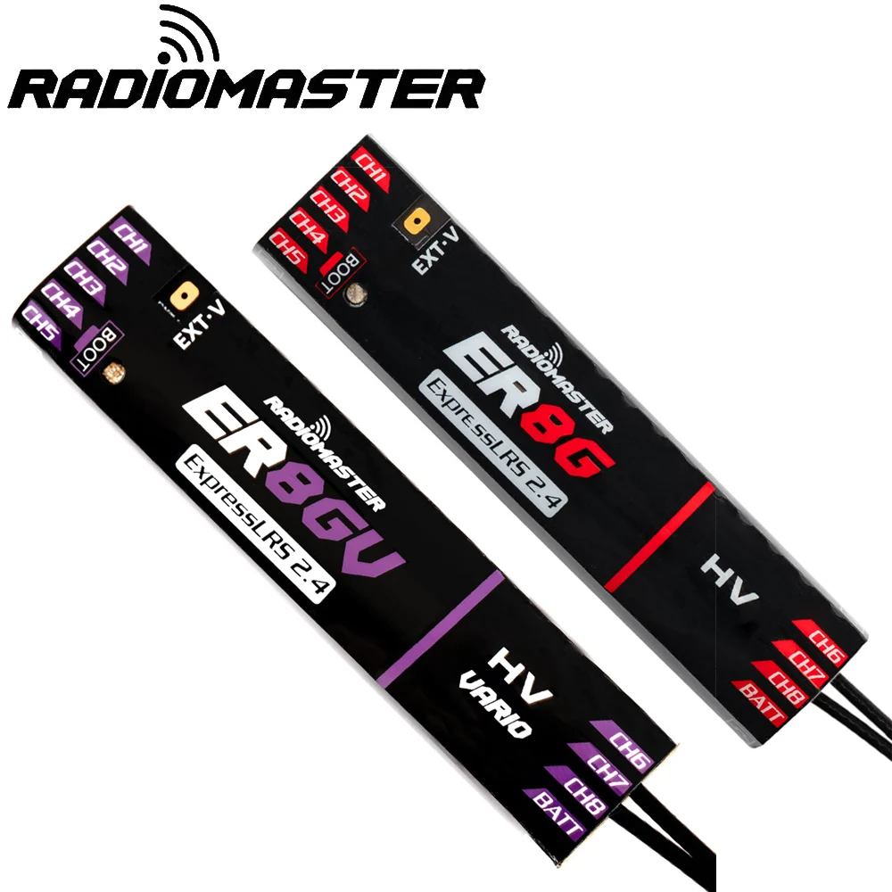 Radiomaster ER4 4CH/ ER6 ER6G ER6GV 6CH/ ER8 ER8G ER8GV 8CH 2.4GHZ Expresslrs Elrs PWM Receiver For RC Car/Boat/Aircraft Toy