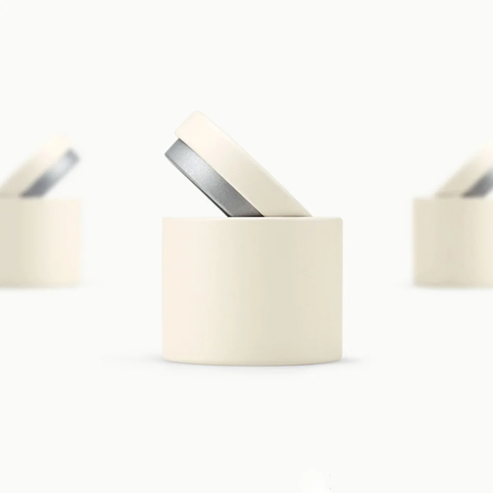 

Бежевая круглая жестяная коробка, контейнер для хранения чайных листьев, мини-портативный органайзер для конфет, жестяная коробка для домашних мелких предметов