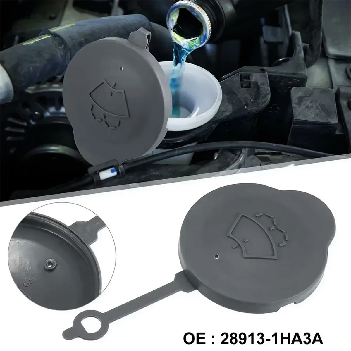 1/5/10 قطعة ممسحة السيارة تنظيف غطاء خزان السوائل مناسبة لنيسان ميكرا K13 2011-2016 خزان المياه غطاء زجاجة غطاء 28913-1HA3A