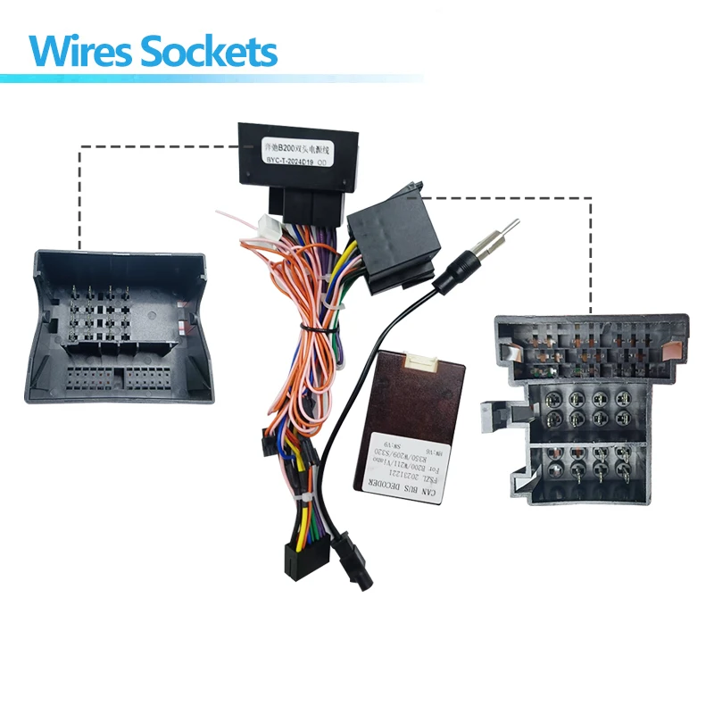Car Radio Wire Harness Power Adapter Canbus For Benz B200 W211 Viano Vito W209 16pin Android Stereo Video GPS Cable Connector
