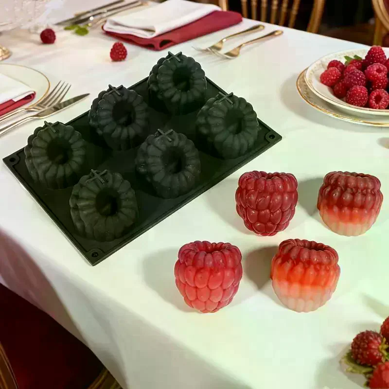 Blueberry Or Raspberry Design French Fruit Mousse Mould Silicone Cake Mold Chocolate Pudding Mold Dessert Baking Tools 6-Cell
