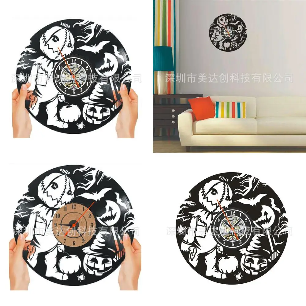 Hollow Out Record Clock 3D Hanging Decorative Wall Clock Festival Gift Classic Home Decoration Art Pendulum Clock